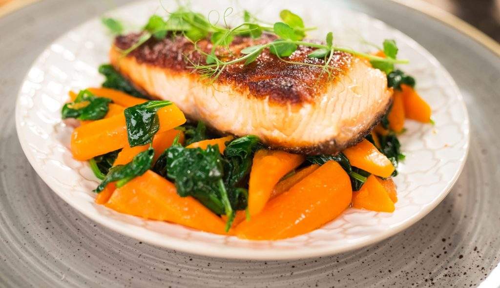 salmão com abóbora