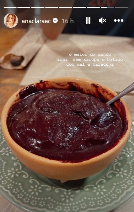 dieta e treinos de Ana Clara