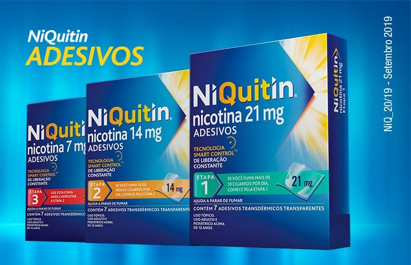 NiQuitin 21mg 7 Adesivos GSK | Droga Raia