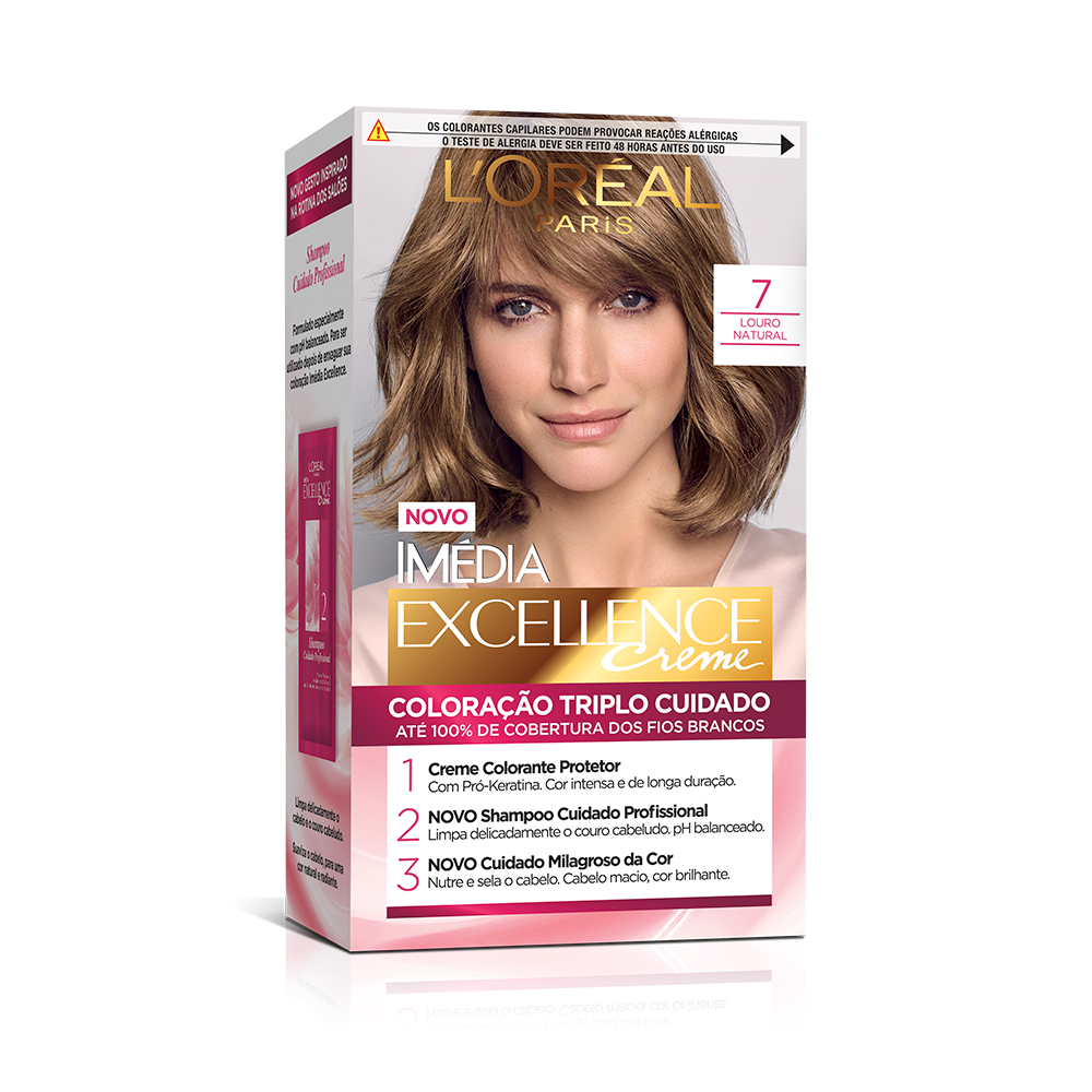 COLORAÇÃO IMÉDIA EXCELLENCE CREME N°7 LOURO NATURAL