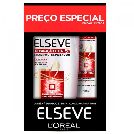 KIT SHAMPOO + CONDICIONADOR ELSEVE REPARAÇÃO TOTAL 5